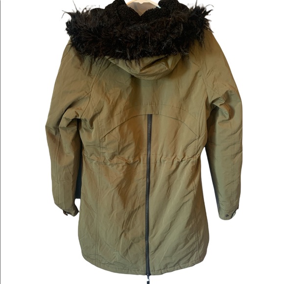 Zara Basic Green Hooded Winter Jacket Women’s Size Small - Picture 2 of 12